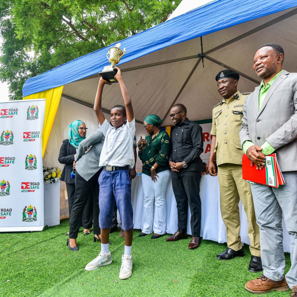 Drawing competition prize winner in Tanzania